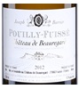 Joseph Burrier Chateau De Beauregard Pouilly-Fuisse 2012